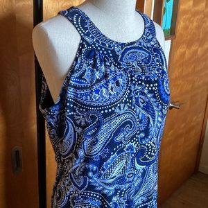 Tommy Hilfiger blue paisley dress size 12 in excellent condition
